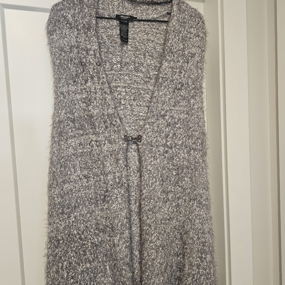 Cozy Gray Knit Cardigan